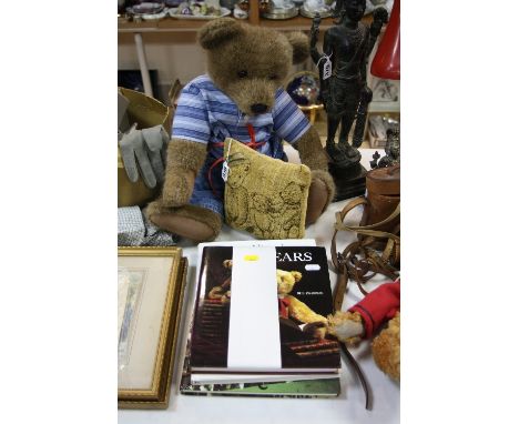 A BOYDS COLLECTORS BEAR, 'Luke' complete with original swing tag, with three books about bears, 'Bears' by Sue Pearson, 'Tedd