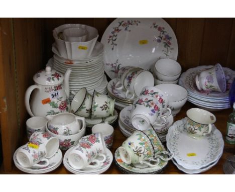 A QUANTITY OF CERAMIC TEA AND COFFEE WARES, mainly part sets including Royal Doulton, Wedgwood, Royal Albert, etc