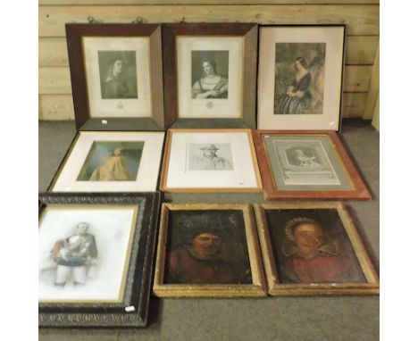 Flemish School, 19th century, a portrait of a lady, together with the companion, oil on canvas, each 39 x 30cm, together with