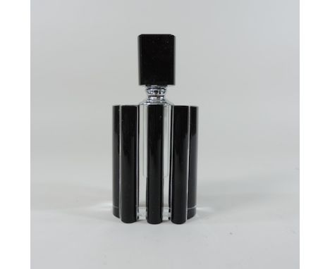 An Art Deco style glass scent bottle, 14cm high, boxed