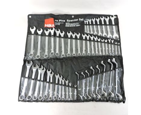A forty-eight piece spanner set, in a black case