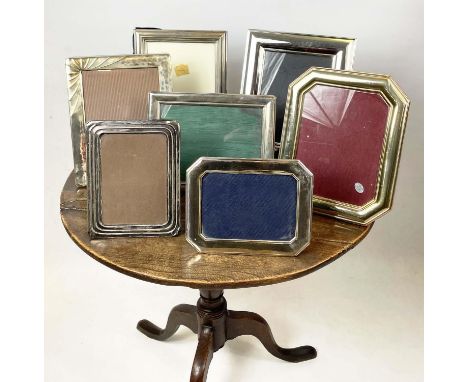 PHOTO FRAMES, a collection of seven, Peruvian silver and others with embossed decoration. (7) 