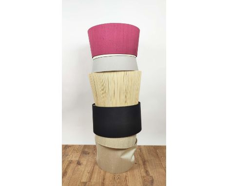LAMP SHADES, a collection of various colours and sizes, largest 50cm diam. (12) 