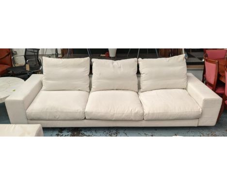 FLEXFORM SOFA, neutral fabric upholstery, 290cm W approx. 