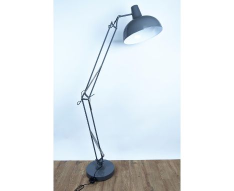 FLOOR LAMP, Anglepoise style, 204cm H at tallest. 