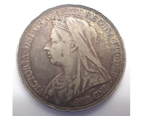 1897 silver crown of Queen Victoria. P&amp;P Group 0 (£5+VAT for the first lot and £1+VAT for subsequent lots) 