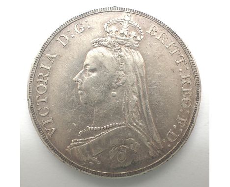 1890 silver crown of Queen Victoria. P&amp;P Group 0 (£5+VAT for the first lot and £1+VAT for subsequent lots) 