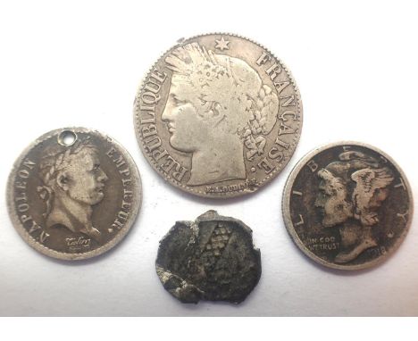 Four world silver coins. P&amp;P Group 0 (£5+VAT for the first lot and £1+VAT for subsequent lots) 