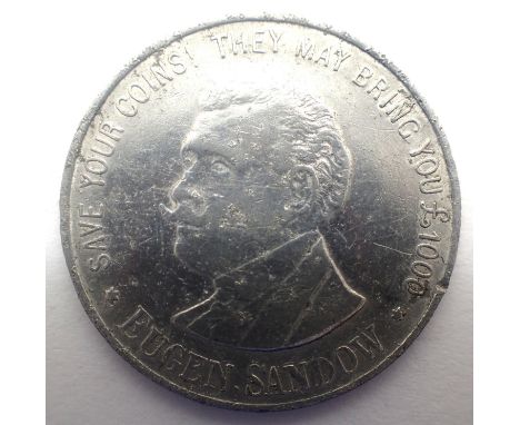 7 1/2d Sandows Cocoa &amp; Chocolate competition token. P&amp;P Group 0 (£5+VAT for the first lot and £1+VAT for subsequent l