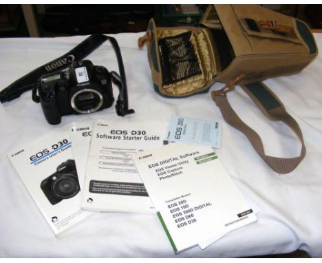 A Canon EOS D30 with manual