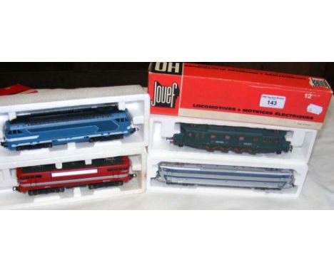 Two boxed Jouef electric locomotives, together with two Lima