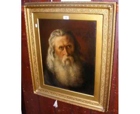 CIRCLE OF LL'IA EFIMOVICH REPIN - an oil on canvas portrait of bearded Russian man - 52cm x 42cm