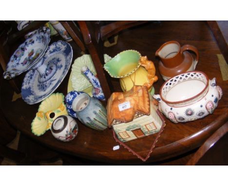 Large quantity of assorted ceramic and glassware, including Carlton ware dishes, etc.