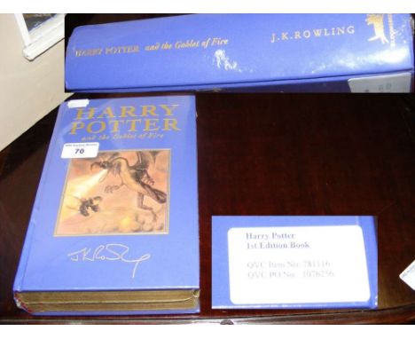 "Harry Potter and the Goblet of Fire" - First Edition book in original plastic packaging