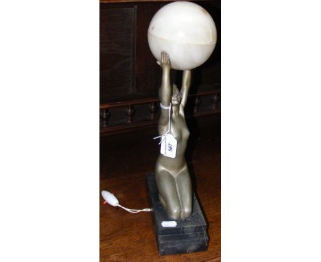 An Art Deco table lamp - 40cm high