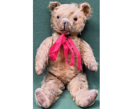 Vintage jointed teddy bear with growling noise mechanism, Approx. 57cm H
Used condition