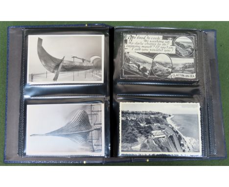 Album containing Approx. 200 vintage postcards - mostly places of interest
used and unchecked