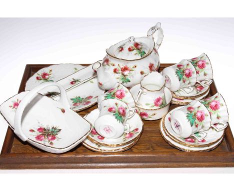 Collection of Hammersley 'Grand Mothers Rose' teaware