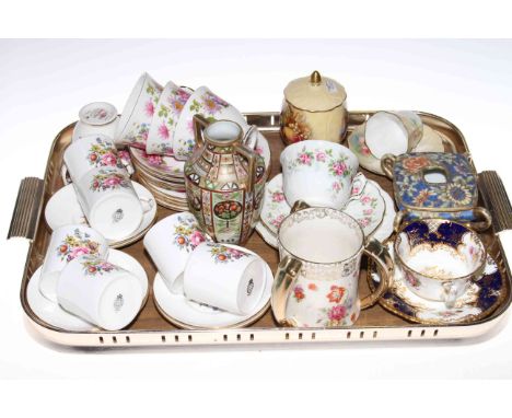 Royal Worcester coffee cans and saucers, cabinet cups and saucers, Noritake, etc