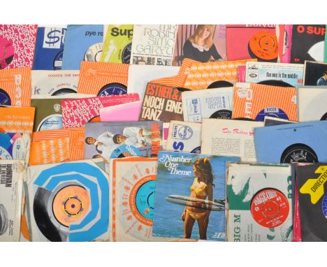 A collection of vintage 45" records to include Stan Getz, Peter &amp; Gordon, Marianne Faithful, The Byrds, Small Faces, Noel