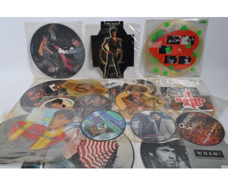 A large collection of vintage 20th century vinyl LP / 45" picture disc records to include Tracey Ullman, Nick Heyward, Bangle
