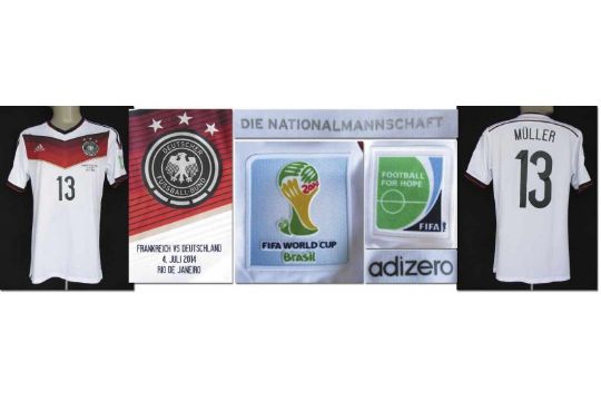World Cup 2014 Match Worn Football Shirt Germany Orignal Match Worn Shirt Germany With Number 1
