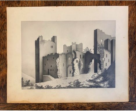 Bolton Castle-A very atmospheric pencil on card sketch of Bolton Castle which is located in Wensleydale, Yorkshire. Built bet