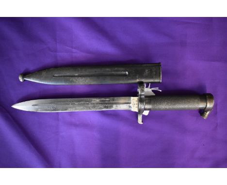 Swedish M1896 Mauser Bayonet with full metal scabbard, this bayonet is made by Eskilstuna Jernmanufactur AB (EJ-Anchor-AB), w