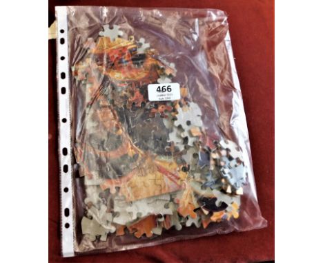 Wooden Jigsaw with Autumn Scene (No title known) 1950s approx 12 pieces missing-Racing Scene Jockey's-(4) pieces missing meas