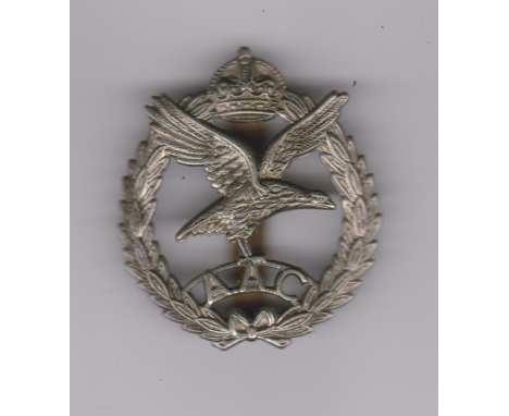 British WWII Army Air Corps  cap badge (White-metal)