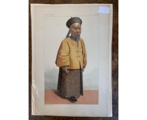 Portrait - (Vanity Fair) 'Li Hung Chang' - Ving Imp, court, Chinese politician, August 13th 1896, coloured picture of Chinese
