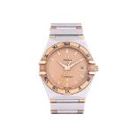 AN OMEGA CONSTELLATION LADY'S BI-METAL BRACELET WATCH