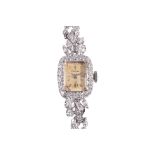 A DIAMOND WATCH BY BULOVA