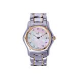 AN EBEL LADY'S 1911 STAINLESS STEEL AND GOLD BRACELET WATCH
