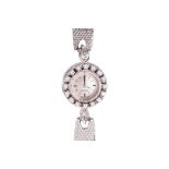 AN OMEGA LADIES DIAMOND SET COCKTAIL WATCH