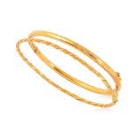 TWO GOLD BANGLES