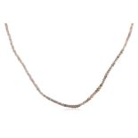 A FACETED DIAMOND BEADS CHAIN NECKLACE
