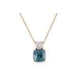 A 'LAGOON' TOURMALINE AND DIAMOND NECKLACE