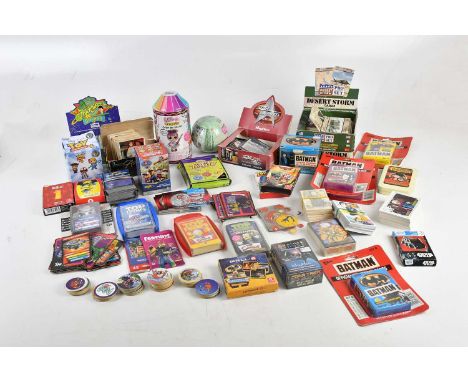 A collection of trading cards, blind bags, collectors cards and others, including Hitchhiker's Guide To The Galaxy, Batman, M