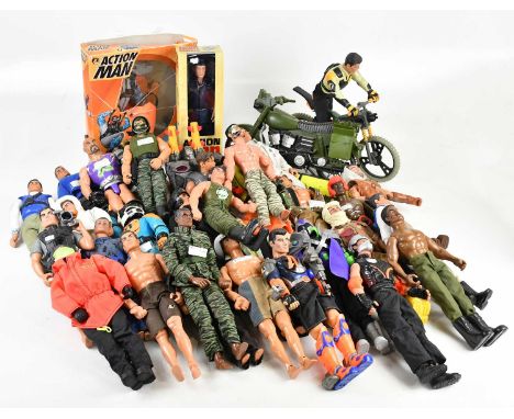 ACTION MAN; a collection of figures and vehicles from the 1990s to 2000s.