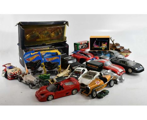 An extensive of die-cast and scale model vehicles including Tonka, Jada, Maisto, Hot Wheels, Mira, etc. 