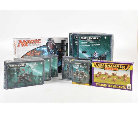 WARHAMMER; nine Warhammer 4000 model kits including Dark Eldar Raider, Dark Eldar Ravenger, Dark Eldar Battle force, three Da