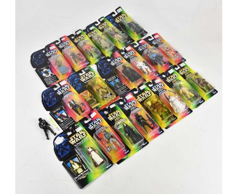 STAR WARS; a collection of Power Of The Force action figures by Kenner, including Lando, Yoda, Darth Vader, Han Solo, Luke Sk