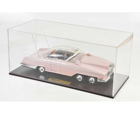 THUNDERBIRDS; a Product Enterprise scale model of FAB1 from Thunderbirds, in Perspex case, on wooden base with plaque showing