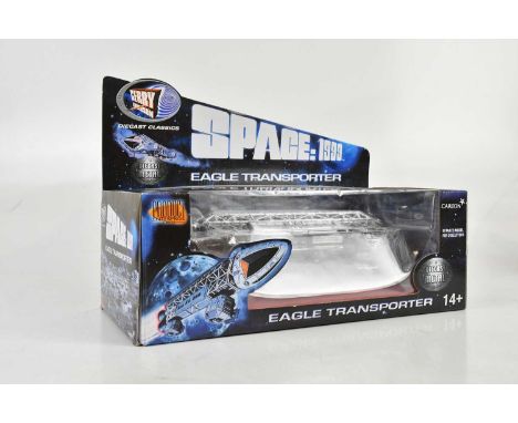 A Product Enterpirse scale model of the Eagle Transporter from Space 1999, die-cast metal version, boxed.