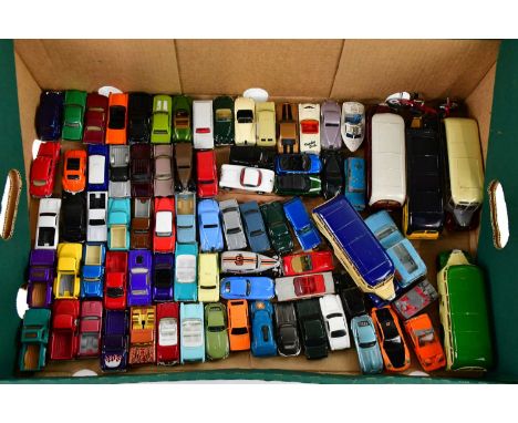 An extensive collection of playworn die-cast vehicles, including Tonka, Dinky, Matchbox, Models Of Yesteryear, Burago, Corgi,