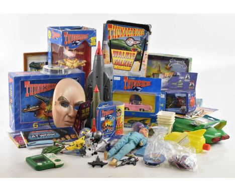 THUNDERBIRDS; a collection of Gerry Anderson related toys, figures, and memorabilia, including TerraHawks jigsaw, the Hood ma