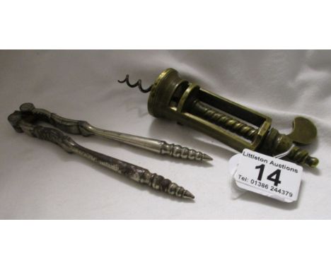 Vintage corkscrew & nutcracker