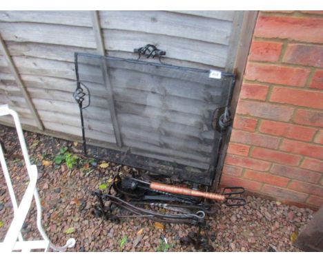 Fireguard, fire basket and various accessories