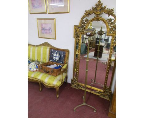 Adjustable brass lamp stand